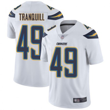 Los Angeles Chargers NFL Football Drue Tranquill White Jersey Men Limited  #49 Road Vapor Untouchable